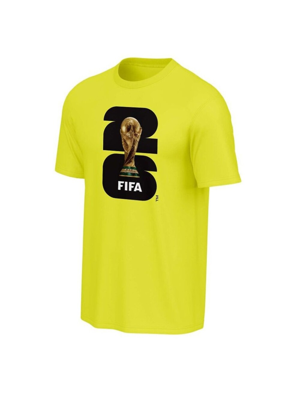 Men's FIFA World Cup Trophy T-Shirt Medium Neon Green Soccer Graphic Tee NWT ⚽